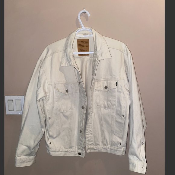 White Vintage Esprit denim Jacket size M - Picture 1 of 2